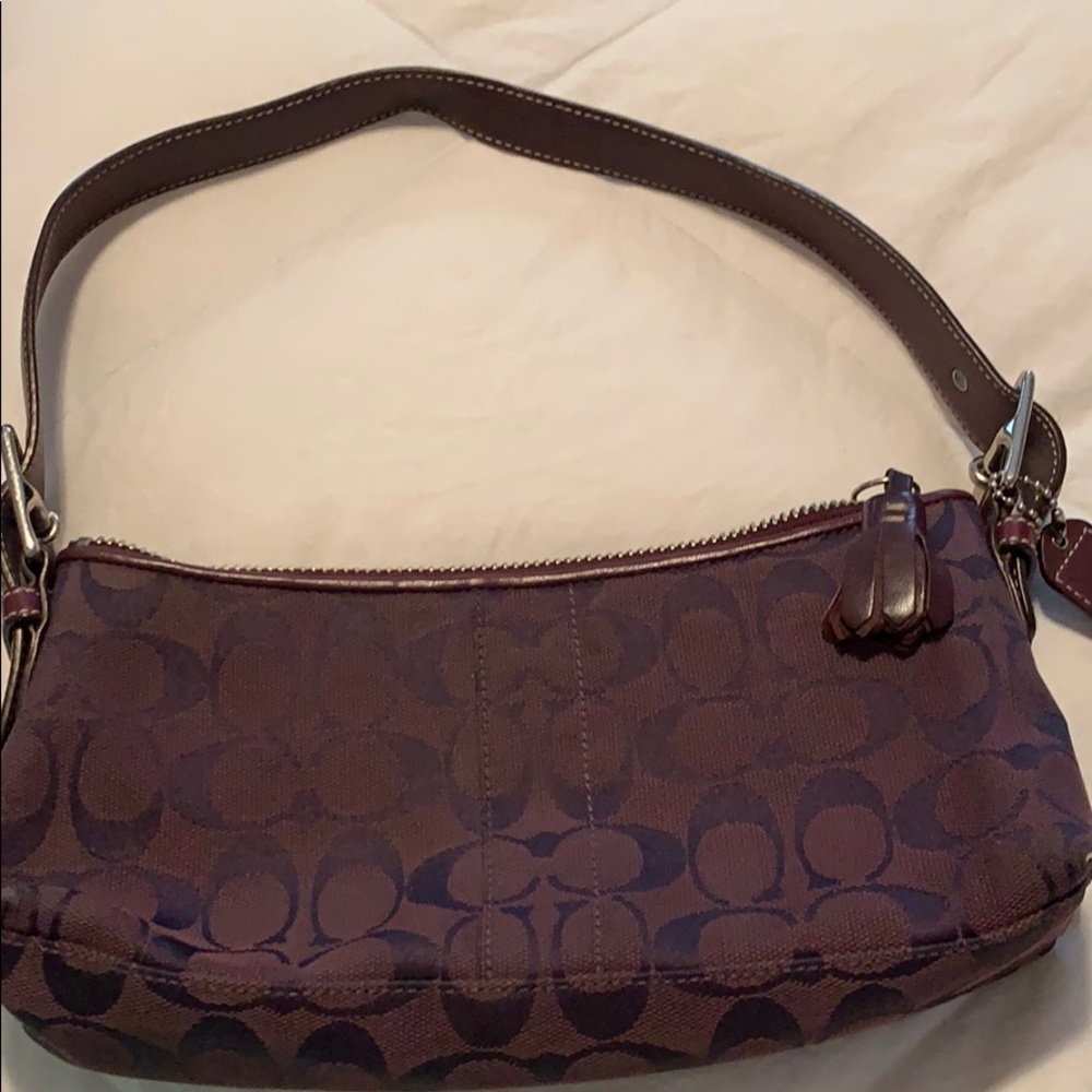 Coach signature top handle bag